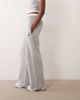 Kaiia Kaiia cotton rich embroidered logo detail double waistband wide leg sweatpants in gray and white - part of a set - 2