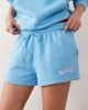 Kaiia Kaiia cotton rich embroidered logo mini sweat shorts in baby blue and pink - part of a set - 3