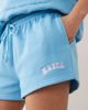 Kaiia Kaiia cotton rich embroidered logo mini sweat shorts in baby blue and pink - part of a set - 4