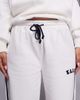 Kaiia Kaiia cotton rich embroidered logo side stripe wide leg sweatpants in cream and navy - part of a set-Multi - 3