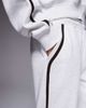 Kaiia Kaiia cotton rich embroidered logo side stripe wide leg sweatpants in light gray - part of a set - 4