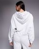 Kaiia Kaiia cotton rich embroidered logo side stripe zip up hoodie in light gray - part of a set - 4