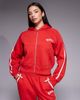 Kaiia Kaiia cotton rich embroidered logo side stripe zip up hoodie in red - part of a set - 1