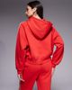 Kaiia Kaiia cotton rich embroidered logo side stripe zip up hoodie in red - part of a set - 3