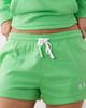 Kaiia Kaiia cotton rich embroidered logo sweatshirt fabric shorts in bright green - part of a set - 2