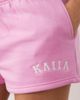 Kaiia Kaiia cotton rich embroidered logo sweatshirt fabric shorts in light pink - part of a set - 4