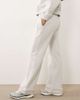 Kaiia Kaiia cotton rich embroidered logo wide leg sweatpants in heather gray and baby pink - part of a set - 2