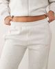 Kaiia Kaiia cotton rich embroidered logo wide leg sweatpants in heather gray and baby pink - part of a set - 3