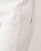 Kaiia Kaiia cotton rich embroidered logo wide leg sweatpants in heather gray and baby pink - part of a set - 4