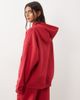 Kaiia Kaiia cotton rich embroidered NYC logo detail oversized hoodie in red and white - part of a set - 2