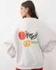 Kaiia Kaiia cotton rich New York graphic sweatshirt in heather gray - 1