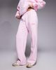 Kaiia Kaiia cotton rich puff print logo wide leg sweatpants in baby pink & coral - part of a set-Multi - 3