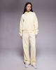 Kaiia Kaiia cotton rich puff print logo wide leg sweatpants in lemon and lilac - part of a set-Multi - 1
