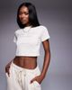 Kaiia Kaiia cotton rich sport embroidered logo baby tee in cream - part of a set-Neutral - 1