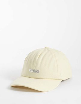 Kaiia Kaiia cotton silver hardware logo cap in lemon-Yellow