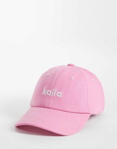 Kaiia Kaiia embroidered logo cap in pink