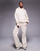 Kaiia Kaiia embroidered logo sweethearts sticker back graphic oversized hoodie in cream - part of a set-White - 4