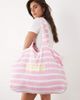 Kaiia Kaiia embroidered logo terrycloth tote bag in pink and white stripes - part of a set - 1