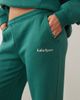 Kaiia Kaiia embroidered logo wide leg sweatpants in dark green and pink - part of a set-Multi - 3
