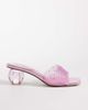 Kaiia Kaiia exclusive 00s clear diamante sphere heeled sandals in baby pink - 1