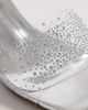 Kaiia Kaiia exclusive 00s clear rhinestone sphere heeled sandals in silver - 4