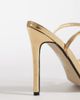 Kaiia Kaiia exclusive 00s strappy heart chain detail heeled sandals in metallic gold-pink - 4