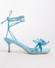 Kaiia Kaiia exclusive 00s strappy lace up diamante orchid floral heeled sandals in aqua-Blue - 1