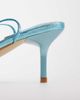 Kaiia Kaiia exclusive 00s strappy lace up diamante orchid floral heeled sandals in aqua-Blue - 3