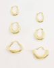 Kaiia Kaiia Exclusive 18k gold plated 3-pack chunky hoop earrings in gold - 1