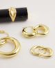 Kaiia Kaiia Exclusive 18k gold plated 3-pack chunky hoop earrings in gold - 2