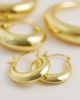 Kaiia Kaiia Exclusive 18k gold plated 3-pack chunky hoop earrings in gold - 3