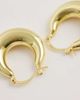 Kaiia Kaiia Exclusive 18k gold plated 3-pack chunky hoop earrings in gold - 4