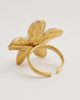 Kaiia Kaiia exclusive 18k gold plated stainless steel adjustable flower ring in silver tone and gold plating-Multi - 3