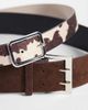 Kaiia Kaiia exclusive 2 pack belts in cow print and brown faux suede-Multi - 2