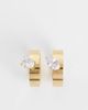 Kaiia Kaiia exclusive 2 pack gem front chunky stacking rings in gold - 3