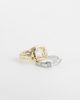 Kaiia Kaiia exclusive 2 pack molten metal detail gem front ring in silver and gold-Multi - 2