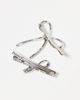 Kaiia Kaiia exclusive 2 pack rhinestone bow hair slides in silver tone - 3