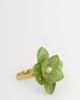 Kaiia Kaiia exclusive 3D flower faux-pearl detail ring in green-Yellow - 1