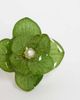 Kaiia Kaiia exclusive 3D flower faux-pearl detail ring in green-Yellow - 3