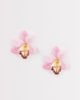 Kaiia Kaiia exclusive 3D orchid flower stud earrings in pink - 1