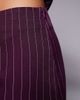 Kaiia Kaiia exclusive 90s tailored mini skirt in plum pinstripe - part of a set-Purple - 4
