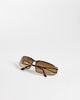 Kaiia Kaiia exclusive 90s wrap around stud detail sunglasses in brown-Multi - 2