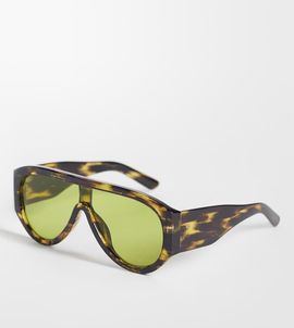 Kaiia Kaiia exclusive aviator green lens glasses in tort-Multi