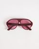Kaiia Kaiia exclusive aviator sunglasses in burgundy-Red - 3