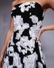 Kaiia Kaiia exclusive bandeau textured floral mini dress in black and white-Multi - 3