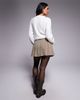 Kaiia Kaiia exclusive belt detail pleated mini skirt in heritage plaid-Multi - 4