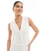 Kaiia Kaiia exclusive boucle textured vest in white - part of a set - 1