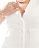 Kaiia Kaiia exclusive boucle textured vest in white - part of a set - 3