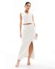 Kaiia Kaiia exclusive boucle textured vest in white - part of a set - 4