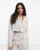 Kaiia Kaiia exclusive boxy cropped blazer in gray - part of a set - 1